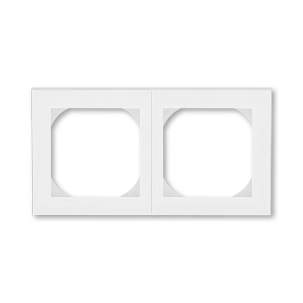 ABB  Levit   Белый/Ледяной Рамка 2-местная 55х55 (для механизмов BJE), 2CHH015520A4001