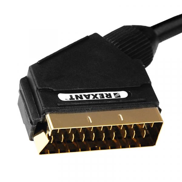 Шнур SCART Plug - SCART Plug 21pin  1.5М  (GOLD)  REXANT 17-1123