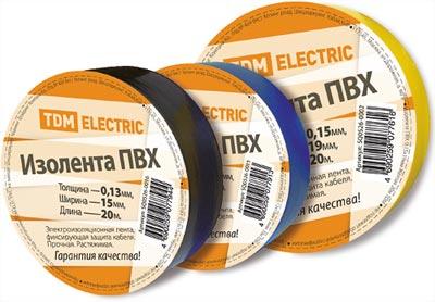 Изолента ПВХ белая 19мм 20м  TDM