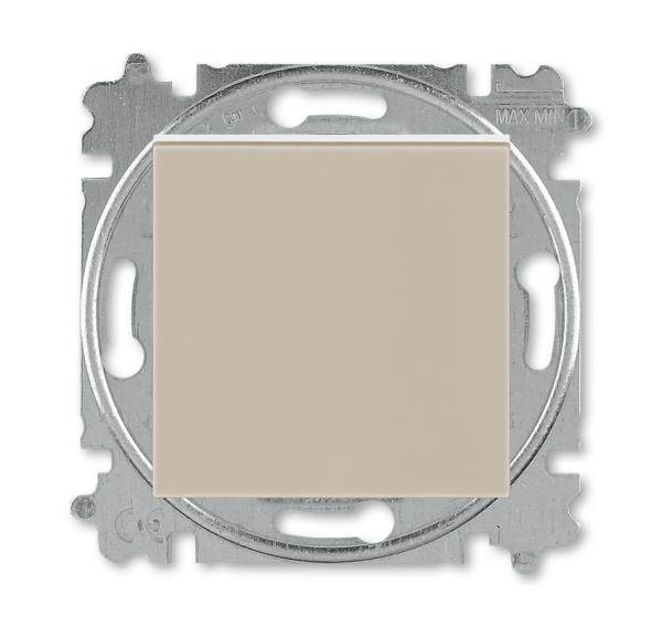 ABB  Levit  Кофе макиато/Белый Переключатель кнопочный 1-клавишный, 2CHH598645A6018
