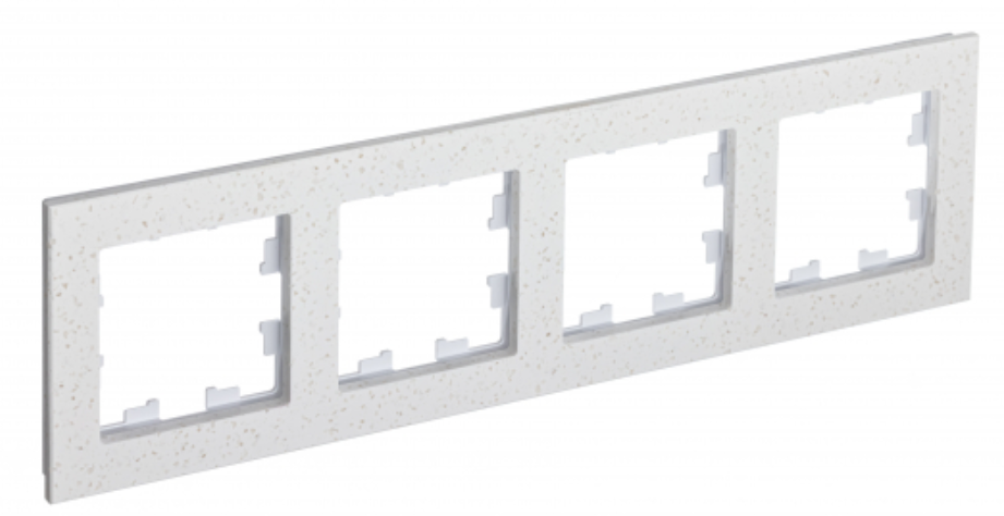 Schneider Electric AtlasDesign NATURE  Мрамор Крем Роял  Рамка 4-местная ATN343104