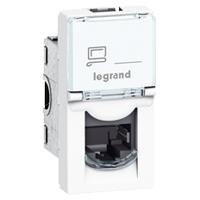 Розетка RJ45 STP категория 6А 1 модуль Legrand  Mosaic  Белая  076573