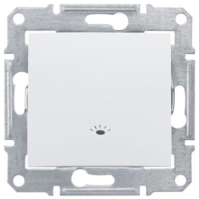 Schneider Electric Sedna  Белый Аква Мех-м кнопка "Свет"  скрытая установка 10А  IP44 SDN0900321