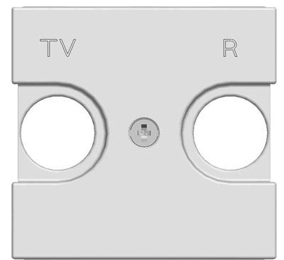 ABB  Zenit  Альпийский Белый Накладка для TV-R розетки, 2-модульная, /N2250.8 BL/// 2CLA225080N1101