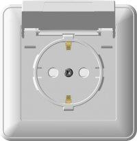 Schneider Electric  Wessen59  Белый  Розетка без рамки с заземляющими контактами IP44 (250В, 16А, защитные шторки)  AQUA RS16-152B-1-86