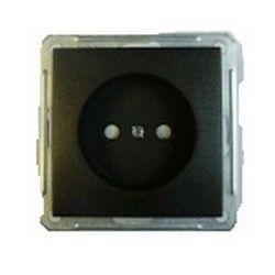 Schneider Electric  Wessen59  Черный Бархат  Розетка без рамки скрытая установка (250В, 16А, защитные шторки) RS16-151-6-86