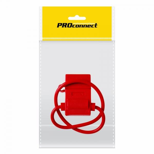 Держатель предохранителя, тип вилочный, красный (1шт.) (Пакет)  PROconnect 16-0421-4-9