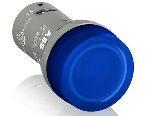 Лампа ABB CL2-523L синяя со встроенным светодиодом 230В AC /1SFA619403R5234/