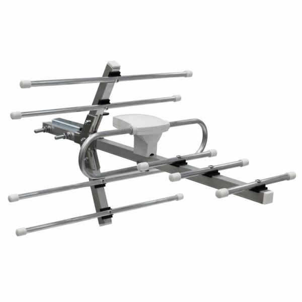 Антенна уличная ТВ активная для аналогового и цифрового ТВ - DVB-T2 (модель RX-411-1) (пакет)  REXANT 34-0411-1