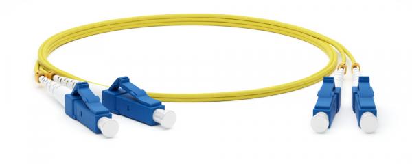 Патч-корд волоконно-оптический (шнур) SM 9/125 (OS2), LC/UPC-LC/UPC, 2.0 мм, duplex, LSZH, 1 м Hyperline FC-D2-9-LC/UR-LC/UR-H-1M-LSZH-YL