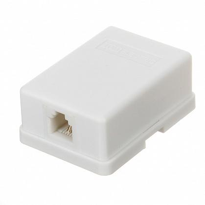 Телефонная розетка 1x6Р-4С RJ-11 1 вход TDM