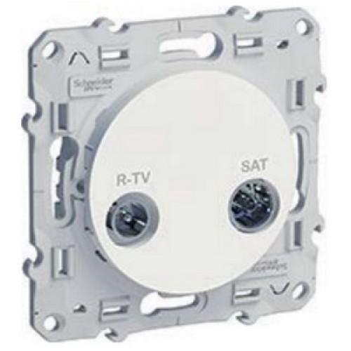 Schneider Electric ODACE Белый Розетка механизм R-TV+SAT 1-местная S52R454
