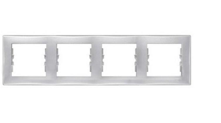 Schneider Electric Sedna Алюминий Рамка 4-местная горизонтальная SDN5800760