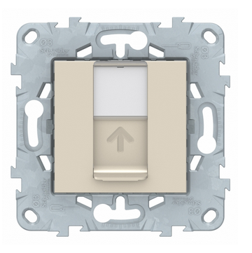 Schneider Electric Unica NEW Бежевый Лицевая панель RJ45 keystone/systimax, NU546144