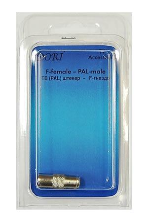 Переходник Dori  F гнездо - TV штекер 2330  металлический,  блистер