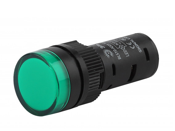 ЭРА Лампа AD16DS(LED)матрица d16мм зеленый 24В AC/DC (10/1000/28000)