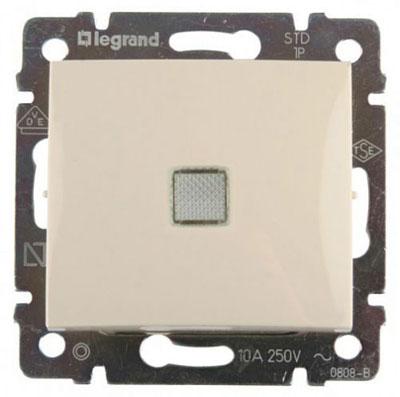 Legrand Valena  Слоновая Кость Выключатель механизм 1-клавишный с подсветкой 10A 250В  /774310 (кратно 10)