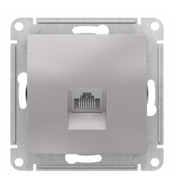 Schneider Electric AtlasDesign Алюминий  Розетка компьютерная RJ45, механизм ATN000383