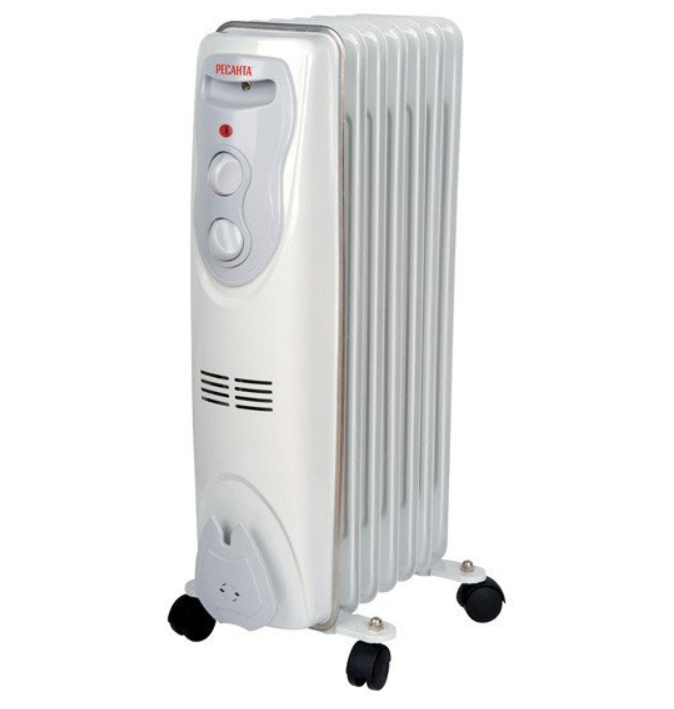 Радиатор масляный Ресанта ОМ-7Н  1500 Вт,  7 секций