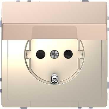 Schneider Electric  MERTEN  D-Life  Шампань  Розетка 16А с заземляющими контактами и крышкой  IP20 MTN2310-6051