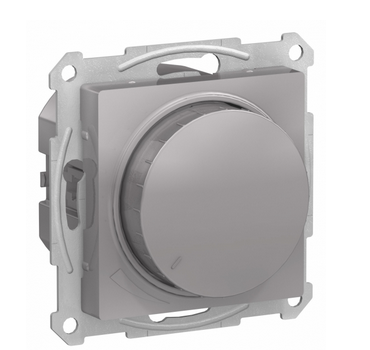 Schneider Electric AtlasDesign Алюминий  Диммер поворотно-нажимной 315Вт, механизм, ATN000334