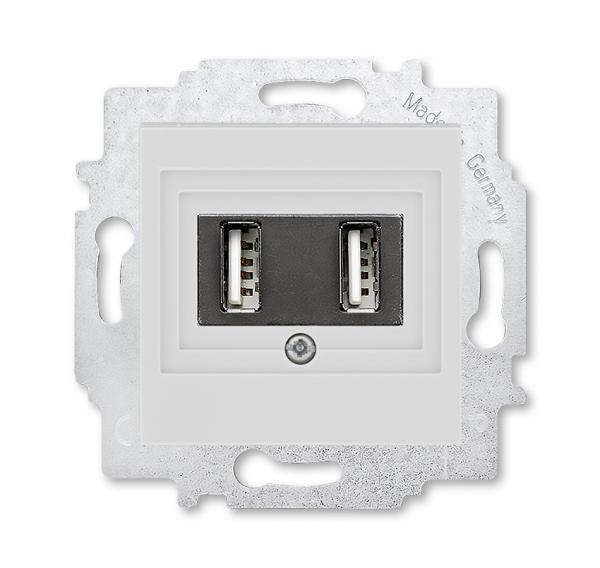 ABB  Levit  Серый Зарядка USB 2-местная, 2CHH290040A6016