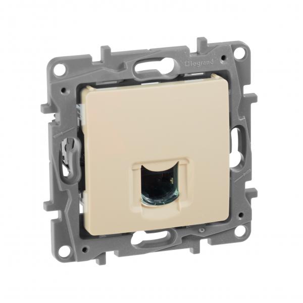 Legrand  Etika  Слоновая Кость Розетка механизм компьютерная RJ45 категория 6 UTP 672353