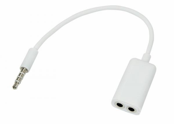 Аудио разветвитель штекер 3,5 мм на 2 белый REXANT 18-1102