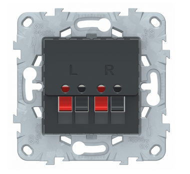 Schneider Electric Unica NEW Антрацит Аудиорозетка 2-местная NU548654