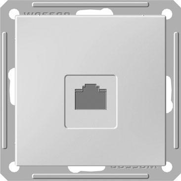 Schneider Electric  Wessen59  Матовый Хром  Розетка информационная без рамки категория 5Е 2-местная скрытая установка RSI-251KK5E-5-86
