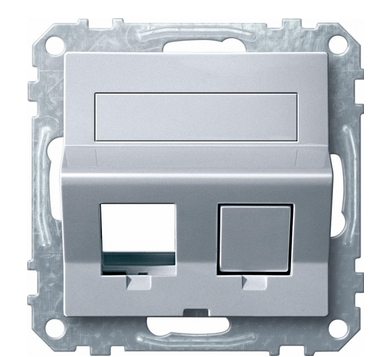 Schneider Electric Merten  Алюмин. Плата наклонная для Keystone RJ45 MTN4568-0460
