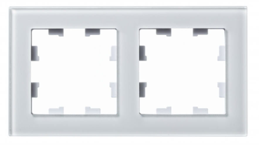 Schneider Electric AtlasDesign NATURE  Стекло Белый  Рамка 2-местная ATN320102