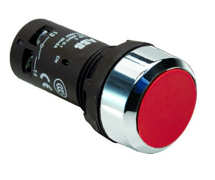 Кнопка CP1-30R-02 красная без фиксации 2HЗ ABB  /1SFA619100R3051/