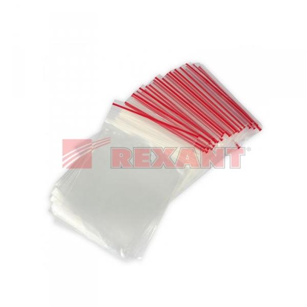 Пакеты с замком типа «Zip Lock» ПВД 7х10 см, 35мкм, (100 шт/уп) 09-7007