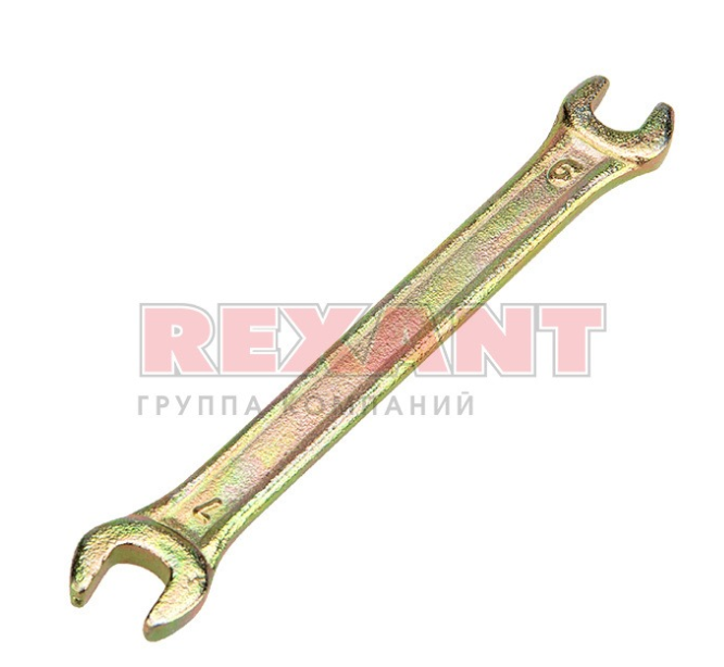 Ключ рожковый REXANT 6х7 мм, желтый цинк 12-5821-2