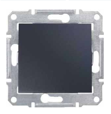 Schneider Electric Sedna Графит Аква Выключатель механизм 1-клавишный скрытая установка 10А  IP44 SDN0100370
