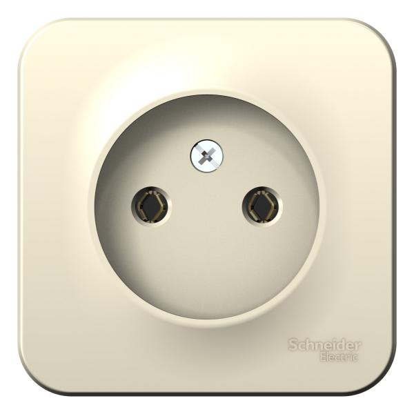 Schneider Electric  BLANCA  Молочный Розетка без заземляющих контактов без шторок 16А, 250В, открытая установка BLNRA000102