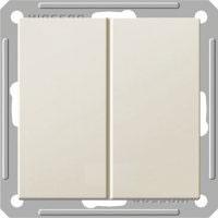 Schneider Electric  Wessen59  Слоновая Кость  Выключатель 2-клавишный 10АХ, механизм VS510-252-2-86