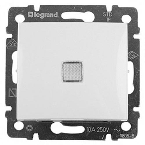 Legrand Valena  Белый Выключатель механизм 1-клавишный с подсветкой 10А 250В 774410 индивидуальная упаковка DIY