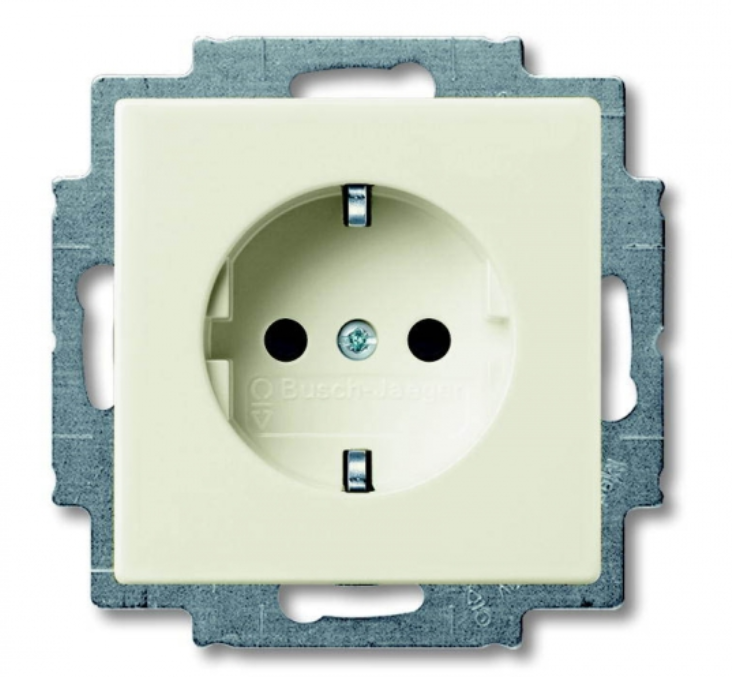 ABB Basic 55 Сhalet-white Розетка SCHUKO 16А 250В