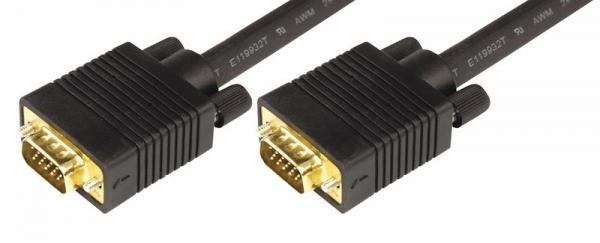 Шнур VGA plug - VGA plug  10М  gold  с ферритами  REXANT 17-5508