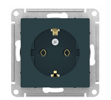 Schneider Electric AtlasDesign Изумруд  Розетка с заземляющими контактами, 16А, механизм ATN000843