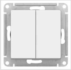Schneider Electric AtlasDesign  Белый  Переключатель 2-клавишный, схема 6, 10АХ, механизм ATN000165