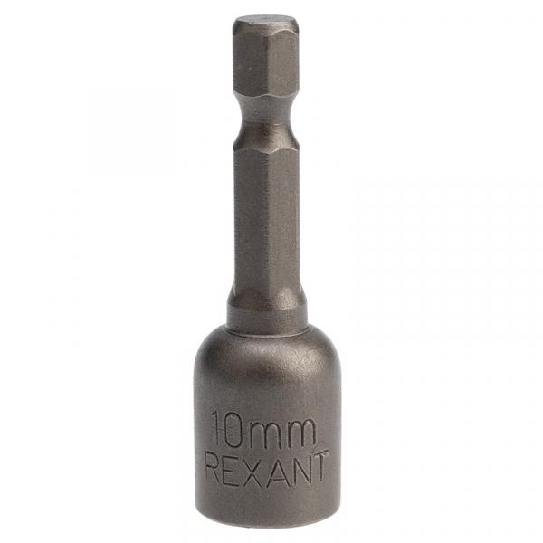 Ключ-насадка 1/4" магнитный 10х48 мм (упак. 1 шт.) REXANT 92-0402-1