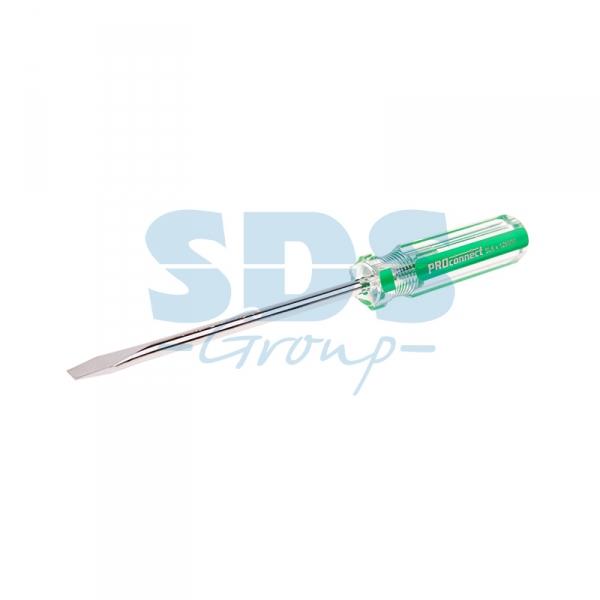 Отвертка шлицевая SL6 Х 125 мм, прозрачная рукоятка ProConnect 12-4733