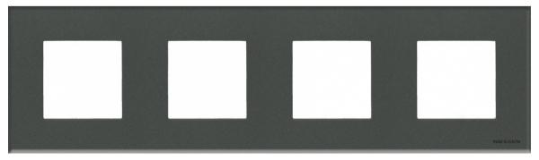 ABB  Zenit  Стекло Графит Рамка 4-местная 2-модуля  /N2274 CF//2CLA227400N3801/