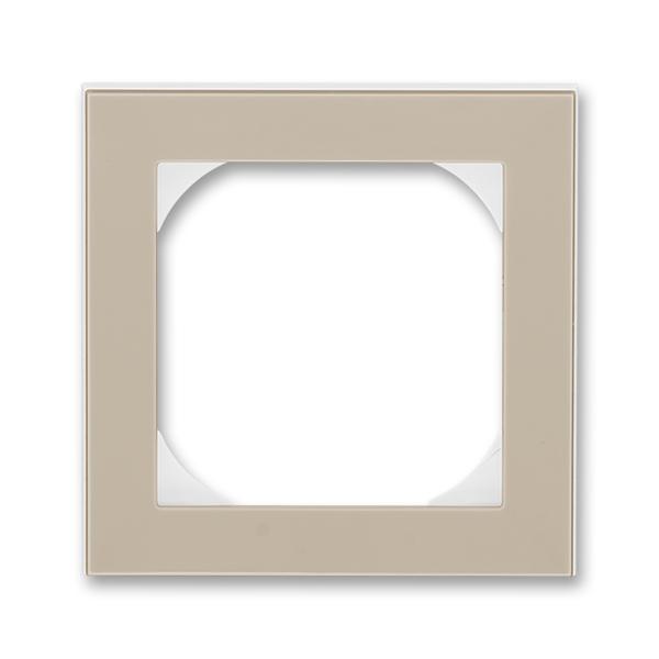 ABB  Levit  Кофе макиато/Белый Рамка 1-местная 55х55 (для механизмов BJE), 2CHH015510A4018