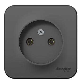 Schneider Electric  BLANCA  Антрацит  Розетка без заземляющих контактов без шторок 16А, 250В, открытая установка  BLNRA000106