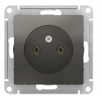 Schneider Electric AtlasDesign Сталь  Розетка без заземляющих контактов 16А, механизм ATN000941