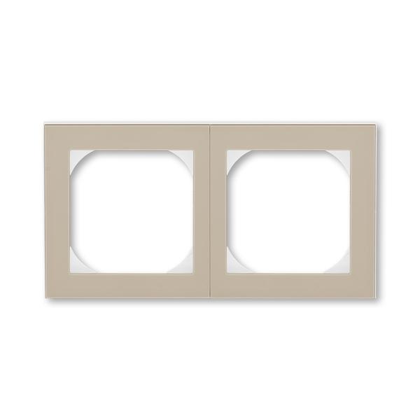 ABB  Levit  Кофе макиато/Белый Рамка 2-местная 55х55 (для механизмов BJE), 2CHH015520A4018